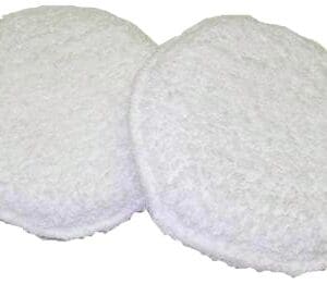 A pair of white pads are sitting on top of each other.