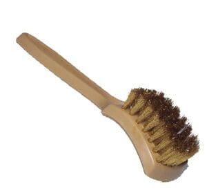 A wooden handle with a brush on it.