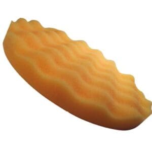 Yellow wavy foam buffing pad