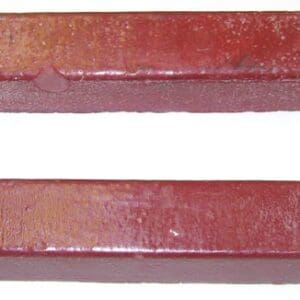 Two red bars are sitting side by side.