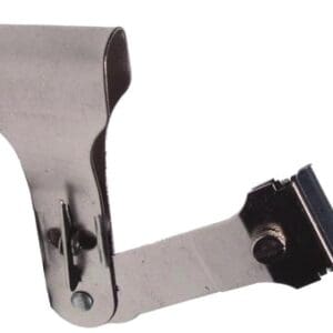 A close up of the side of a metal clip