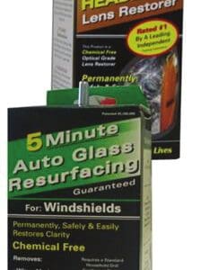 A package of auto glass refinishing for windshield repair.